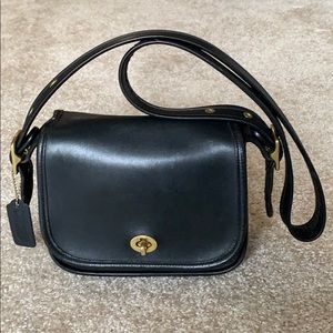 Mini Coach Vintage Black Legacy Flap Bag 9965